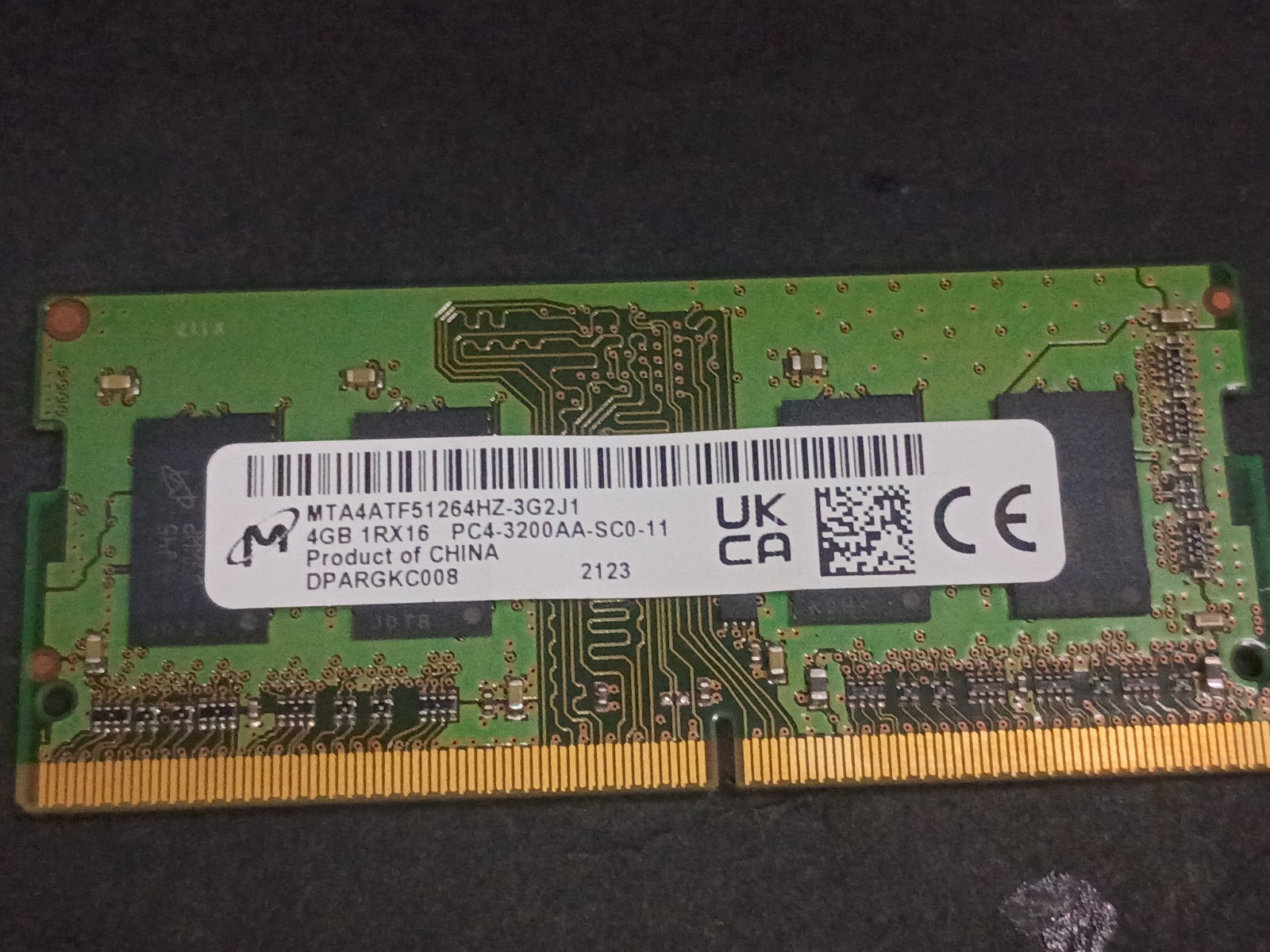 OEM Micron MT HP Original 4GB SODIMM PC4-3200AA-SC0-11 L34198-671 Ram MEMORY 146