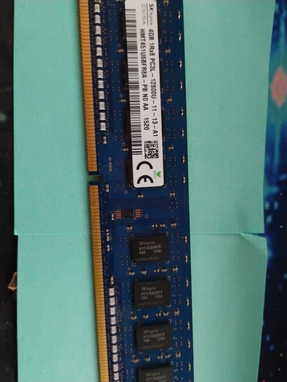 SK Hynix 4GB 1Rx8 PC3L-12800U-11-13-A1 Non-ECC Unbuffered RAM HMT451U6BFR8A-PB
