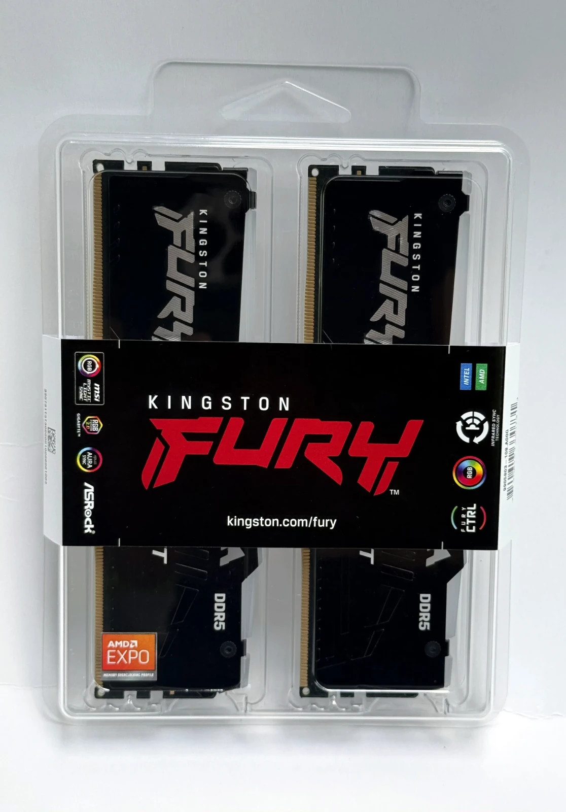 Kingston FURY Beast RGB 32GB (2x16GB) 6000MT/s DDR5 CL36 KF560C36BBEAK2-32