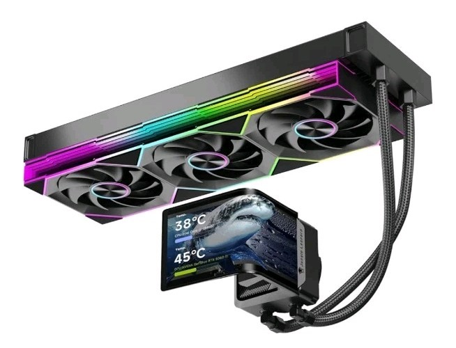 360mm AIO CPU Cooler with 6.67″ 2K AMOLED Rotatable Screen | 320W TDP Liquid Coo