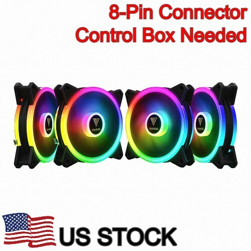 GAMDIAS AEOLUS M1 M2 SkyTech OEM Proprietary 8-Pin RGB PC Case Fan 56CFM 1500RPM