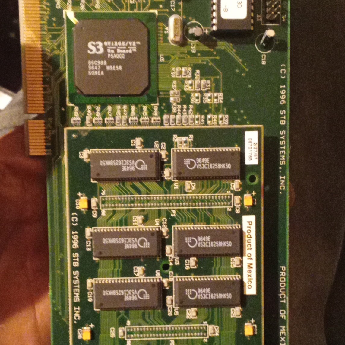 STB Systems 1X0-0444-305 S3 Virge/VX PCI VGA Video Graphics Card 210-0239-00X