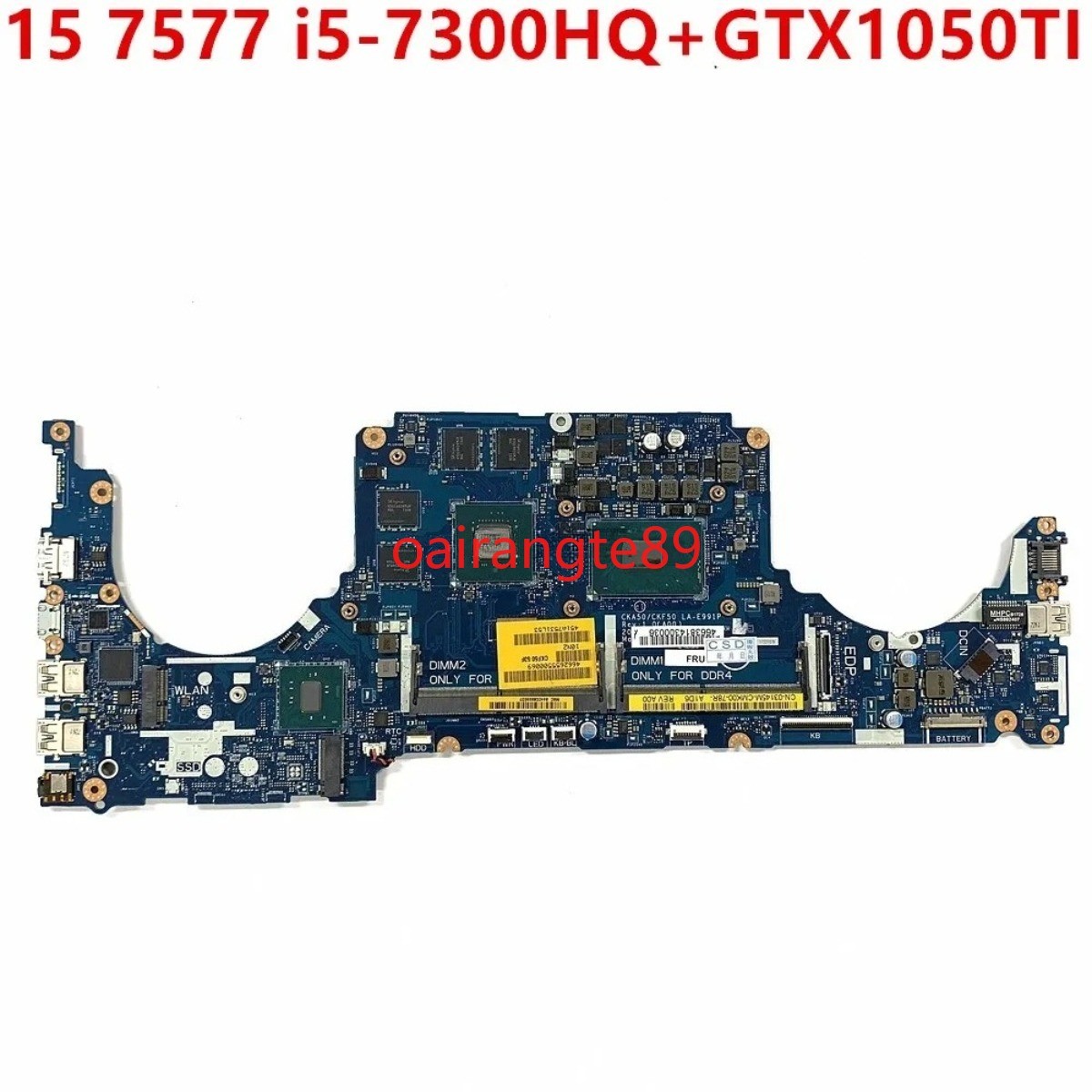 LA-E991P For Dell Inspiron 15 7577 Motherboard i5-7300HQ i7-7700HQ GTX1050TI GPU