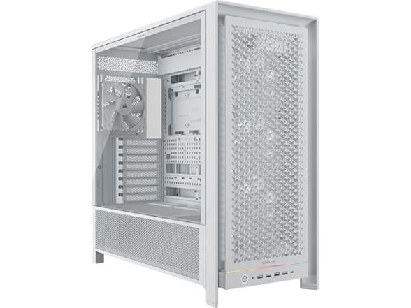 CORSAIR FRAME 5000D RS ARGB Modular High Airflow Mid-Tower PC Case, White – Full