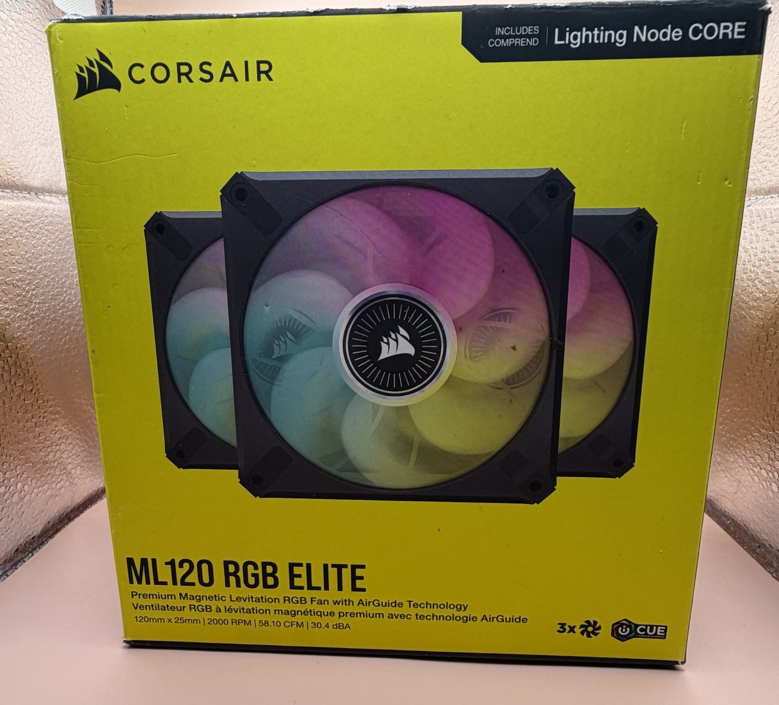 2X Corsair ML120 RGB ELITE + 4X Corsair SP120 RGB ELITE FANS