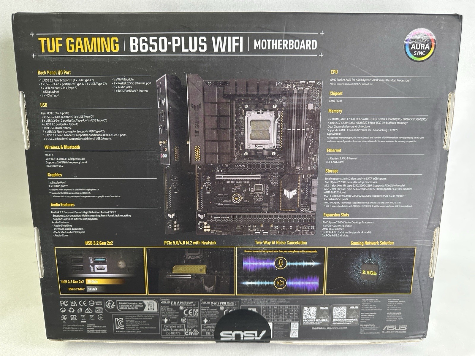 ASUS TUF Gaming B650-PLUS Wi-Fi Socket AM5 AMD ATX Gaming Motherboard – Sealed