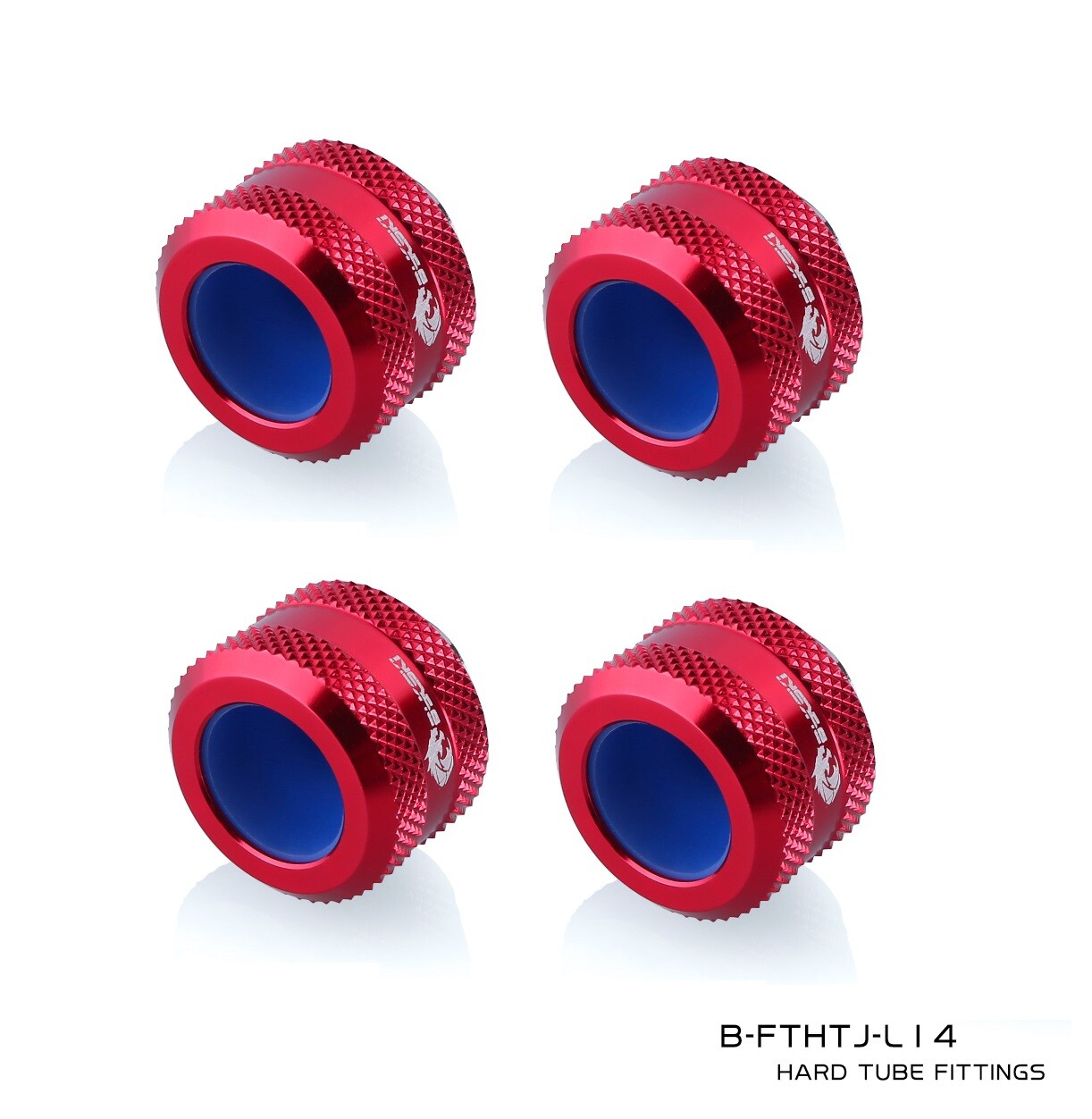 4-Pack G1/4″ 14mm Compression Fitting B-FTHTJ-L14 Anti Release Anti-Slip Red