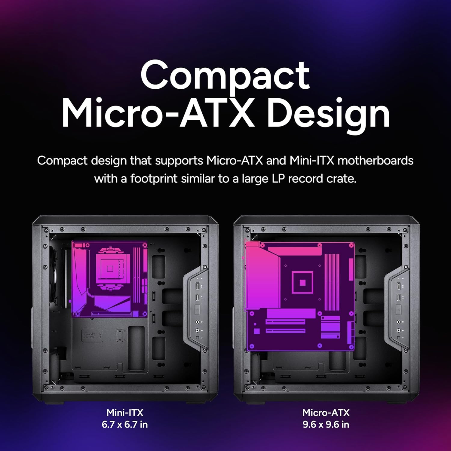 Cooler Master MasterBox Q300L Micro ATX PC Case Compact Computer Case Black