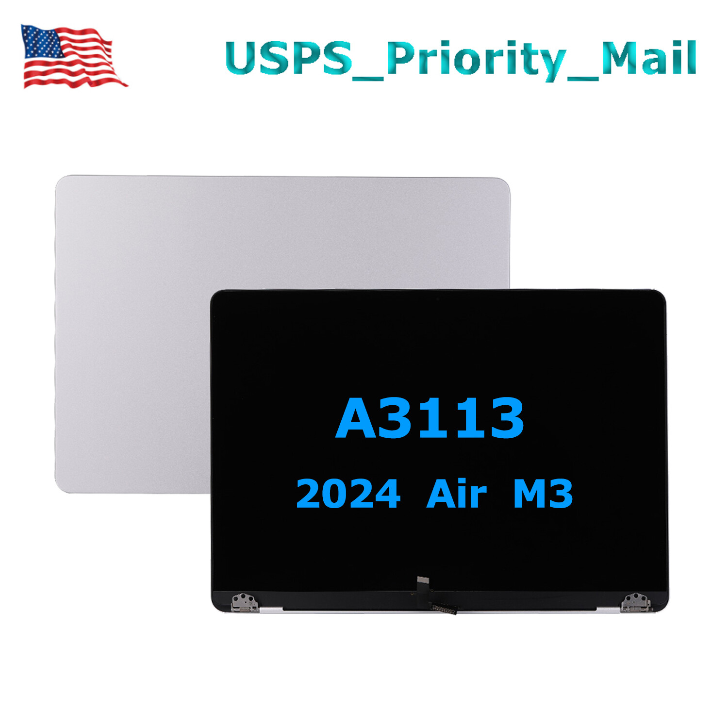 Silver OEM LCD Screen Display Assembly for MacBook Air M3 A3113 13″ EMC: 8611