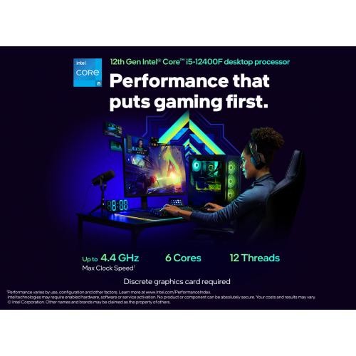 Intel Core i5-12400F Desktop Processor – 6 Cores (6P+0E) & 12 Threads