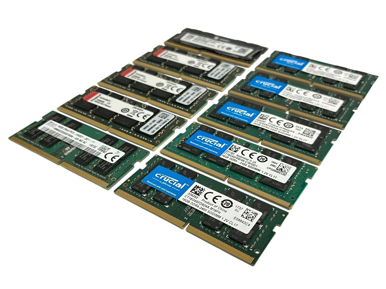 LOT 10: Mixed Brand 16GB 2400T DDR4-2400 PC4-19200 SODIMM Laptop RAM Memory