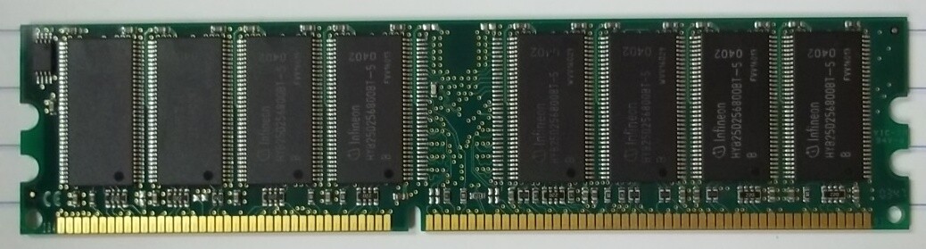 Kingston 512MB PC3200 DDR-400MHz Unbuffered non-ECC CL3 (3-3-3) 184-Pin DIMM