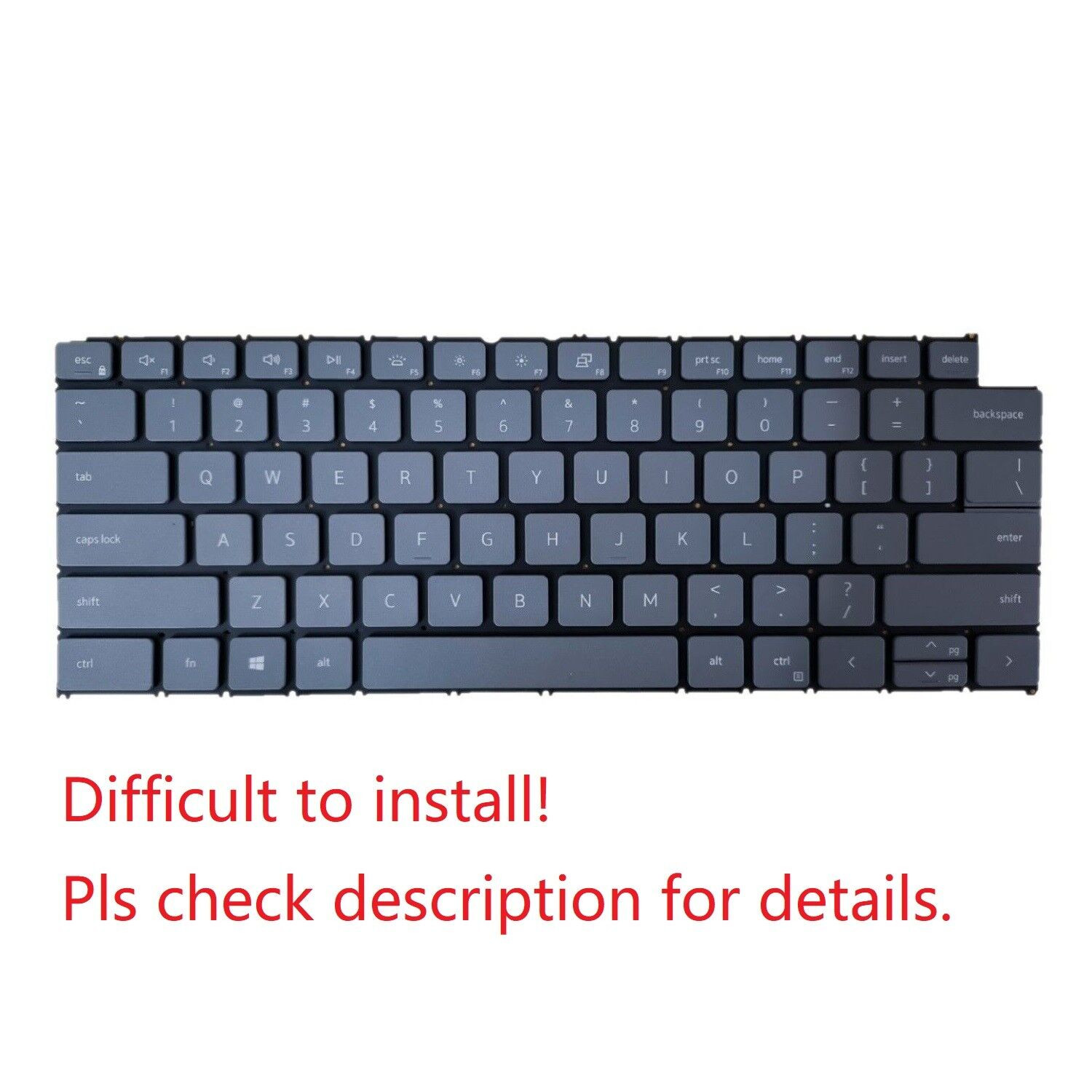 Original for Dell Model Type P161G001 US Backlit Gray Keyboard