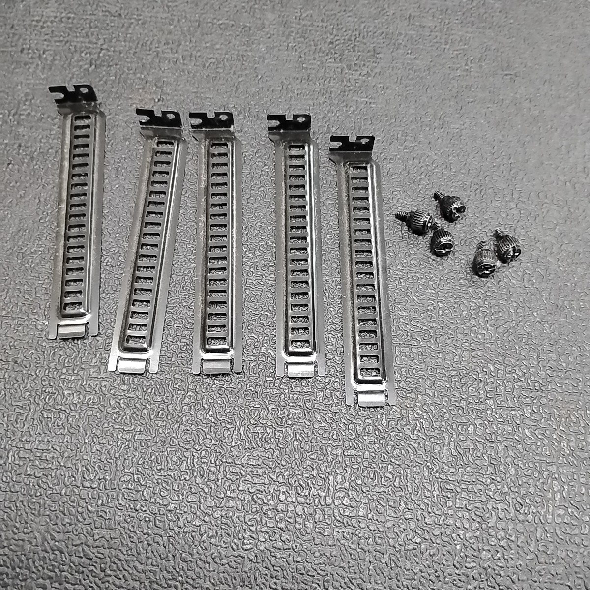 Lot of 5 Phanteks Custom Gaming Computer Black Metal Expansion Card Slot Covers