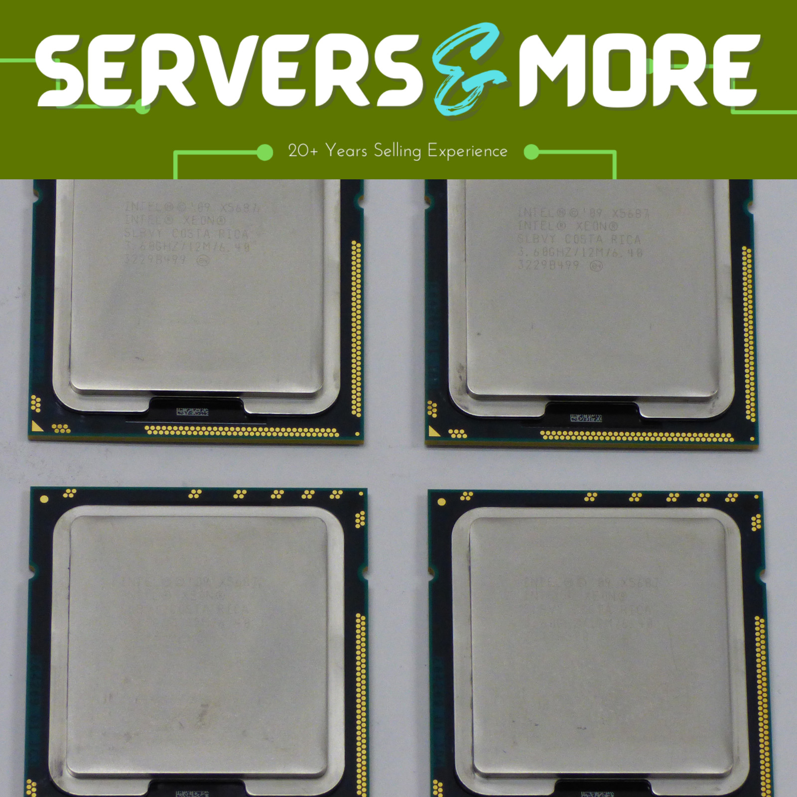 Lot of 4 Intel Xeon X5687 | 3.6GHz | 4 Cores, 8 Threads | LGA-1366