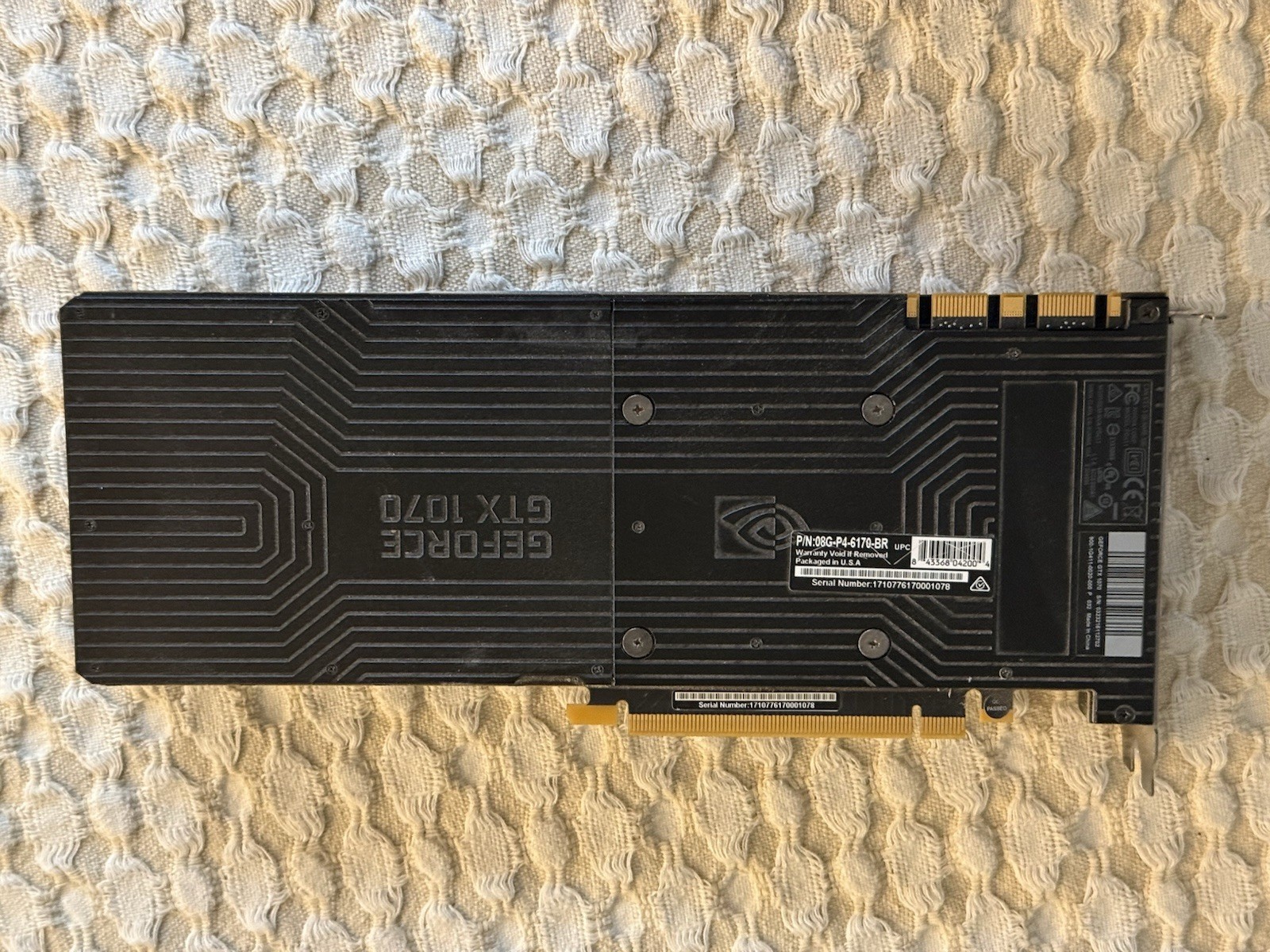 NVIDIA GeForce GTX 1070 Founders Edition 8GB GDDR5 Graphics GPU Tested Works!