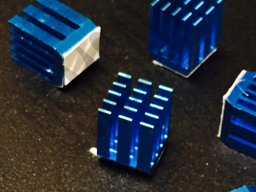 Lot 8 pcs 9x9x12mm adhesive Aluminum blue HeatSink For Memory GPU Chip IC Ram