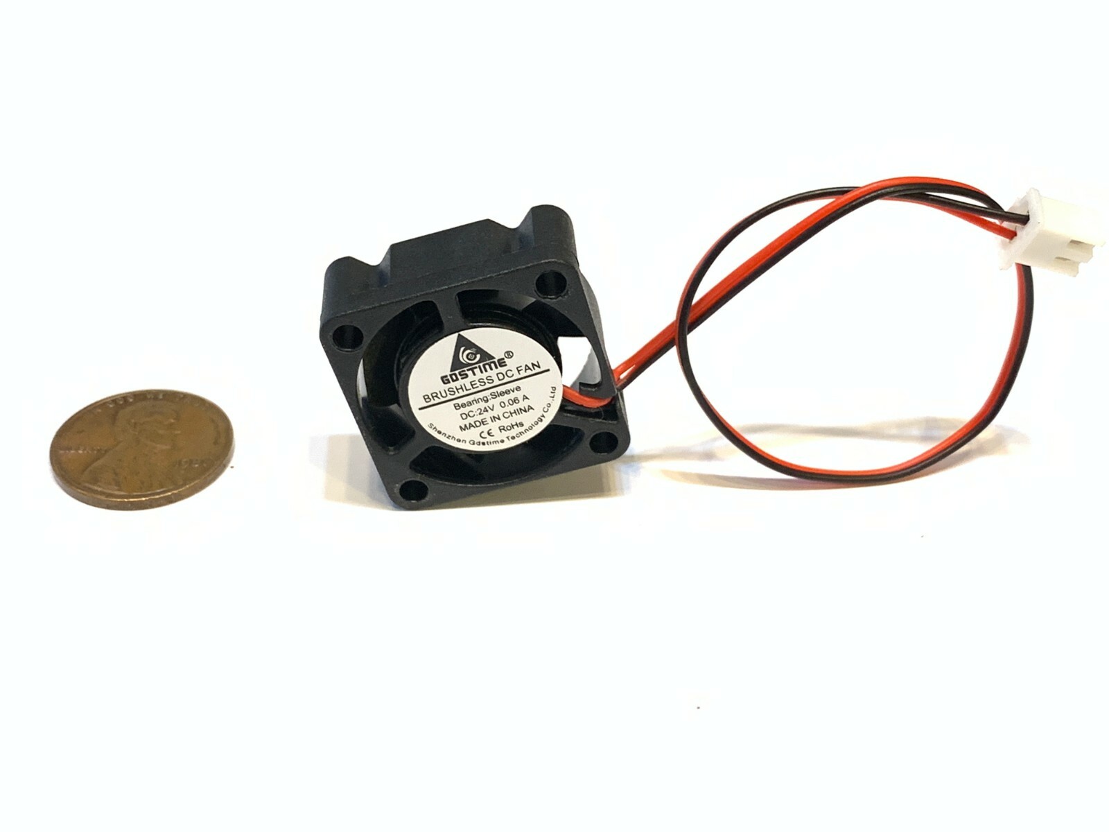 24v fan 2510 quiet 3d printer cnc computer cooling 25mm 2pin small B18 STAMP