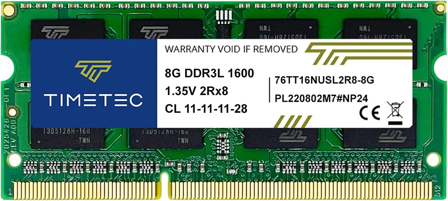8GB Green PC3L-12800 SODIMM RAM – Reliable 1600MHz Memory Upgrade for Laptops