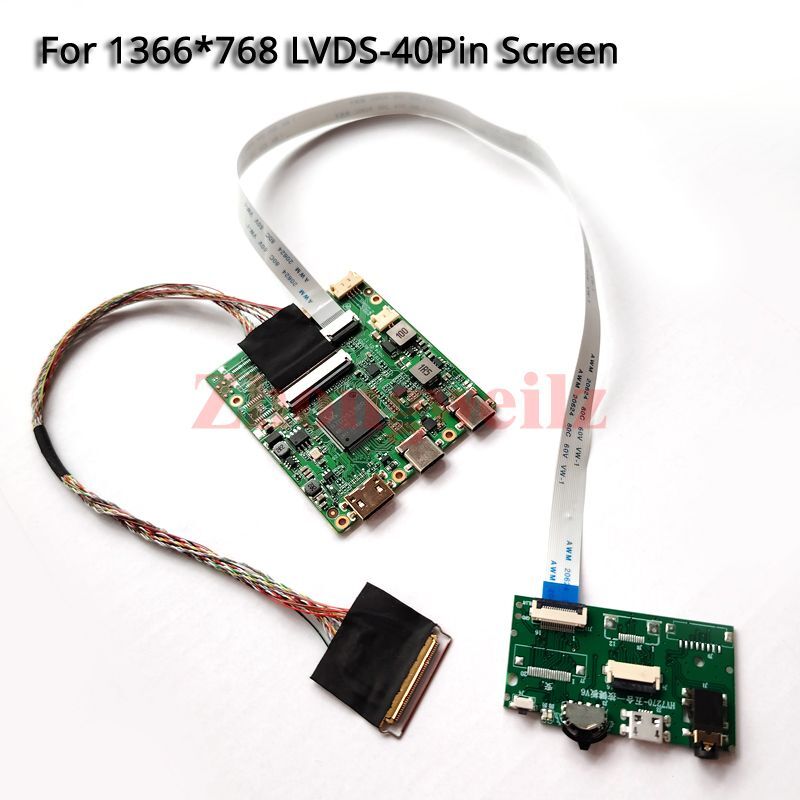 For LP116WH1-TLA1/TLB1 40 Pin LVDS Mini HDMI USB-C 1366×768 Controller Board Kit