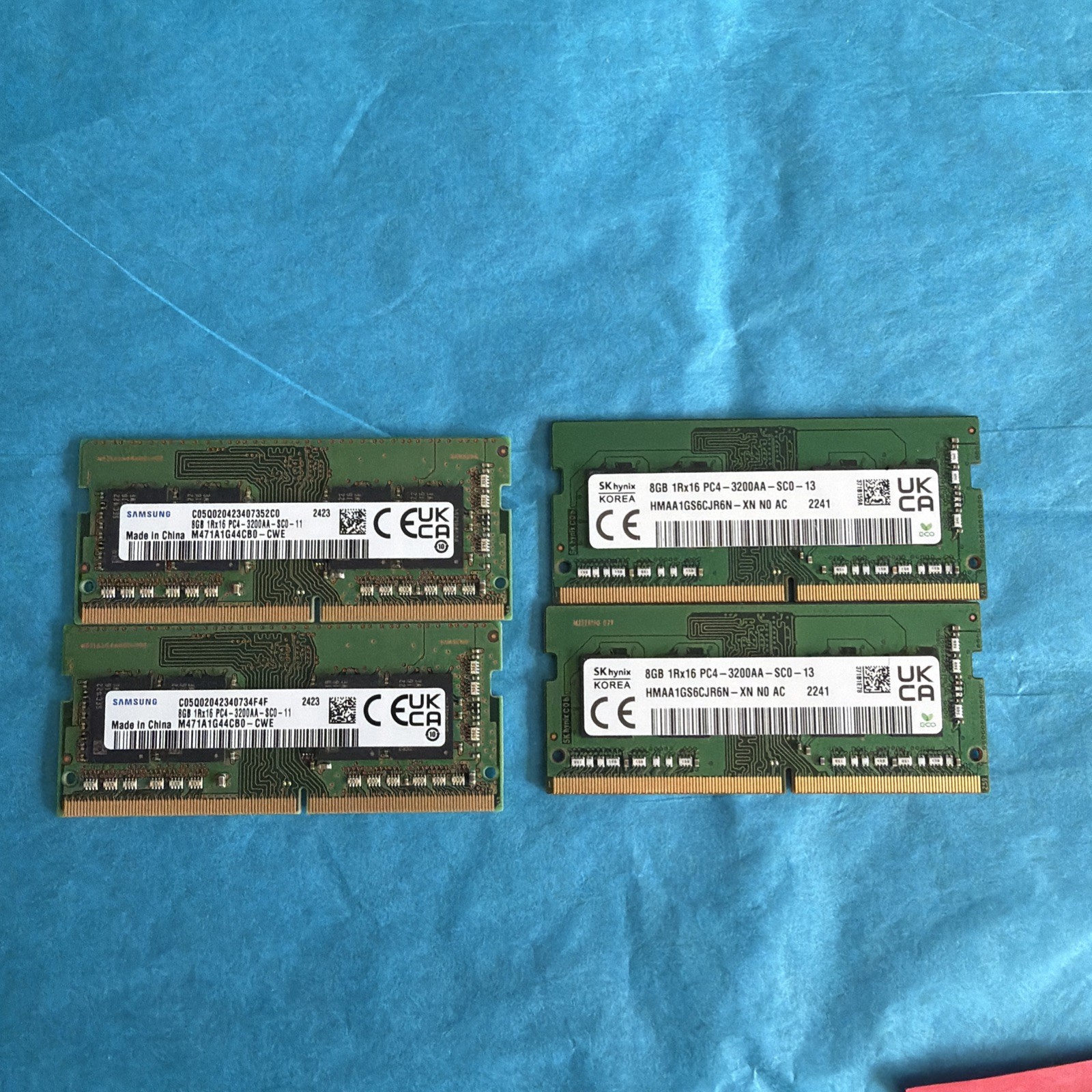 Mixed Brand Lot Samsung & SK Hynix 8GB 1Rx16 PC4-3200AA DDR4 SODIMM Laptop