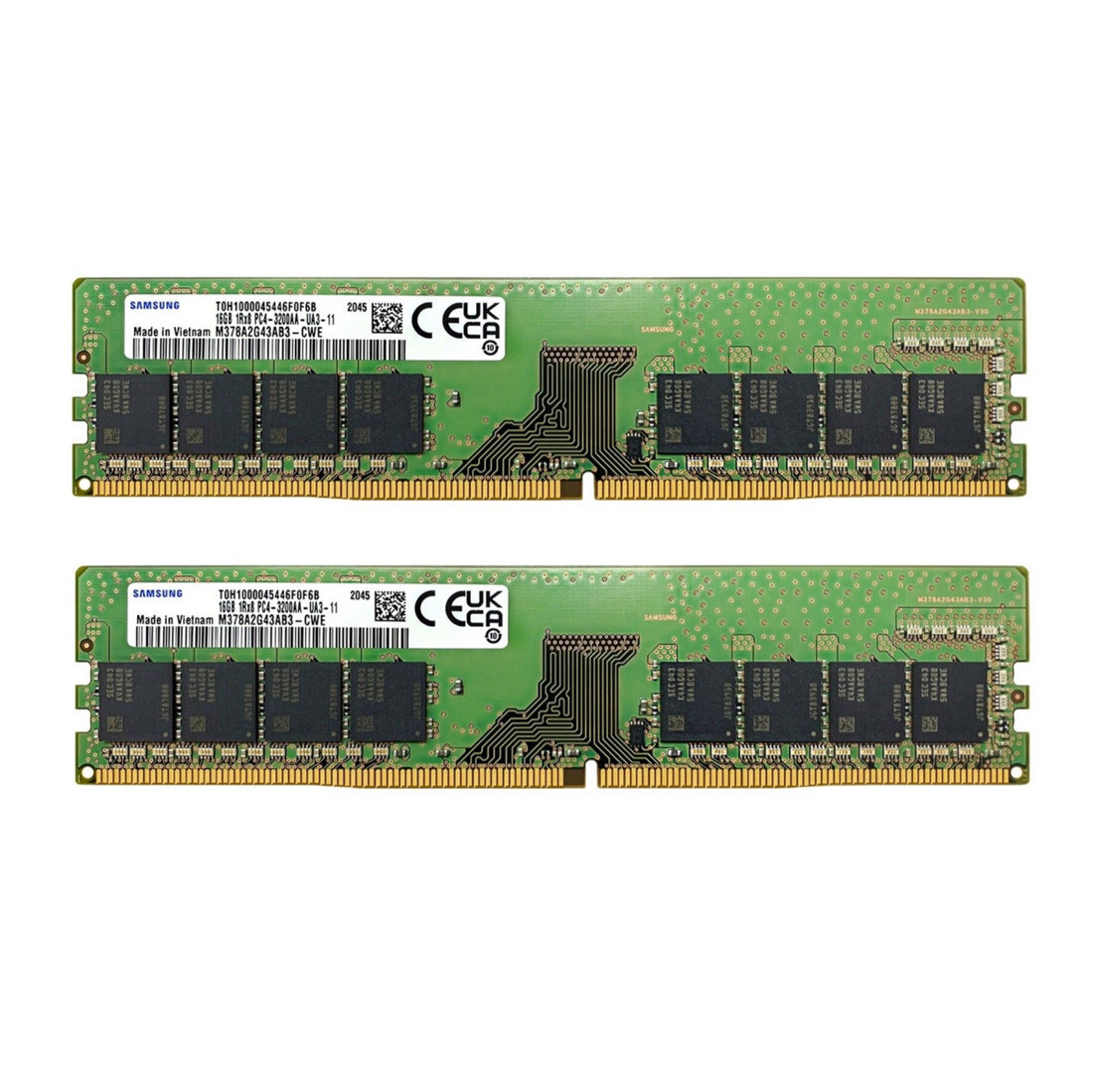 New Samsung 32GB 2X16GB DDR4 3200MHz PC4-25600 UDIMM Memory Ram M378A2G43AB3-CWE
