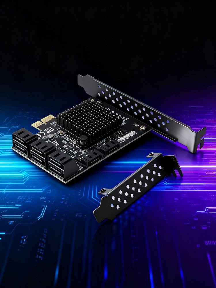 8 Port SATA 3.0 PCI Express Expansion Card PCI-E Controller 6G Adapter for HDD