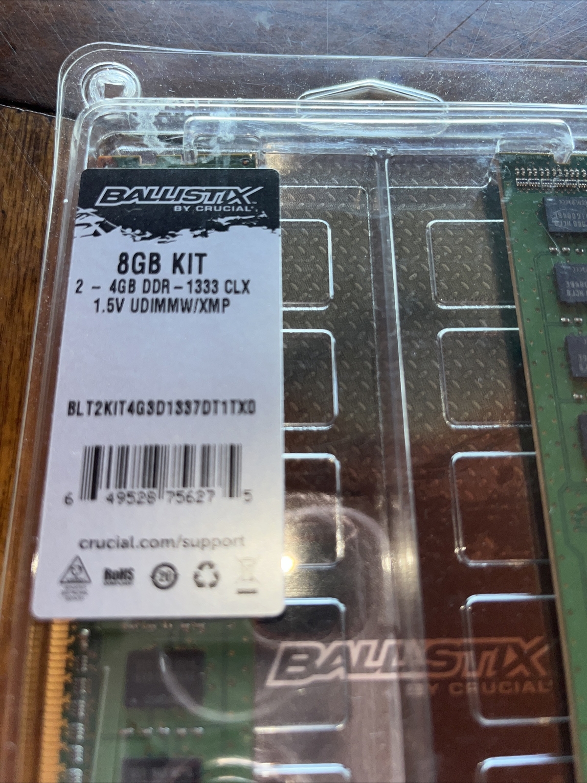 BALLISTIX 8GB Kit 2 x 4GB DDR -1333 CLX 1.5V UDIMMW/XMP