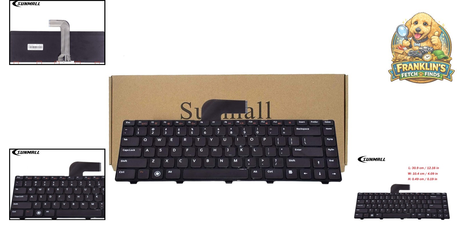 Dell Inspiron & Vostro Compatible Backlit Laptop Keyboard with Frame