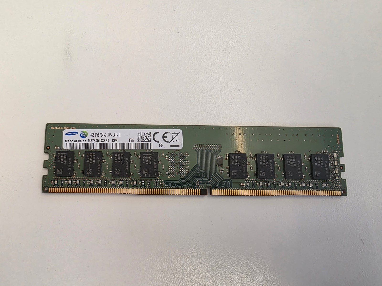 2 Sticks of Samsung 4GB 1Rx8 PC4-2133P Memory Module Ram (M378A5143EB1-CPB)