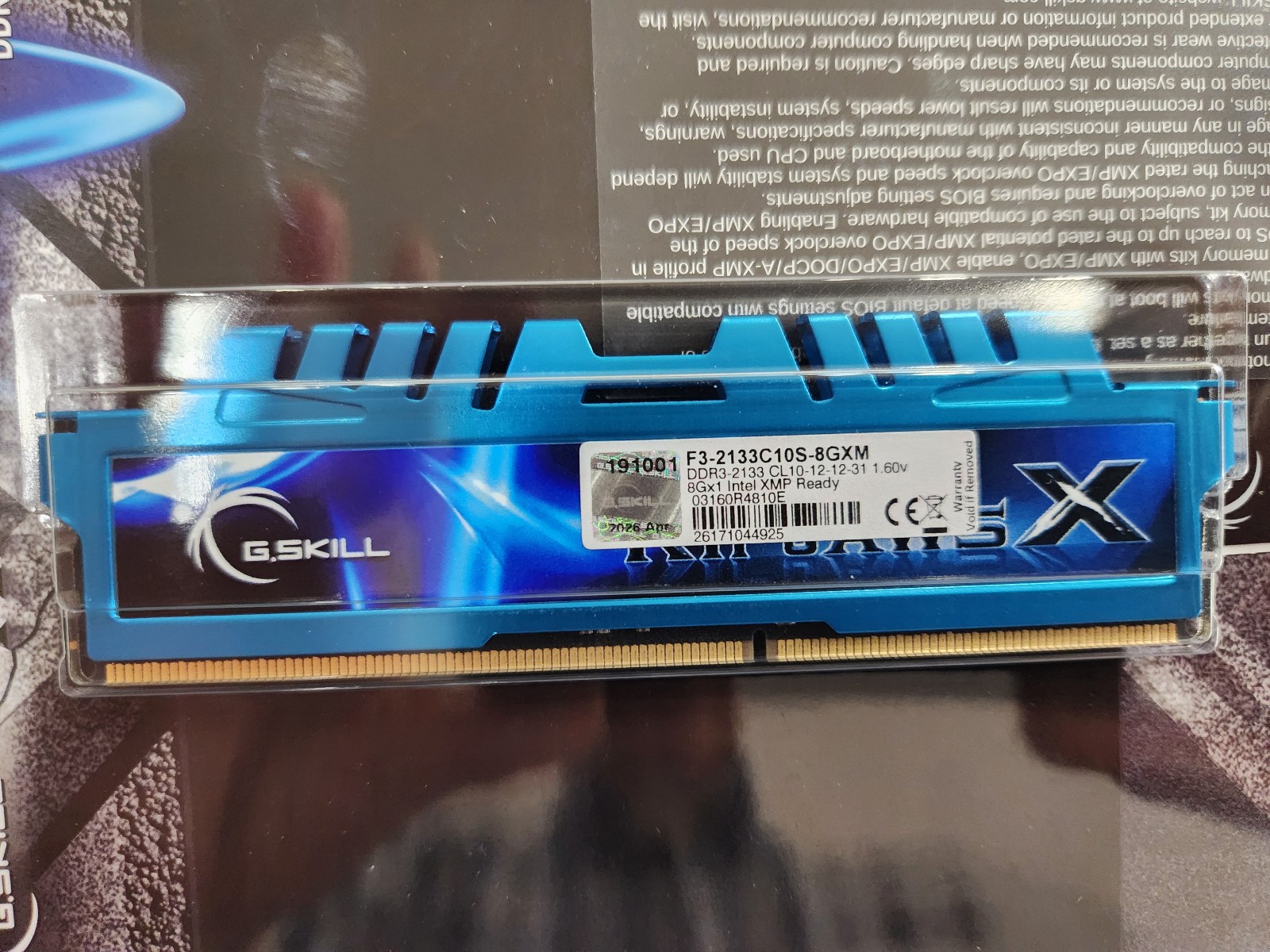 G.SKILL Ripjaws X DDR3-2133 16GB Total (2x8GB) Intel XMP F3-2133C10S-8GXM – New