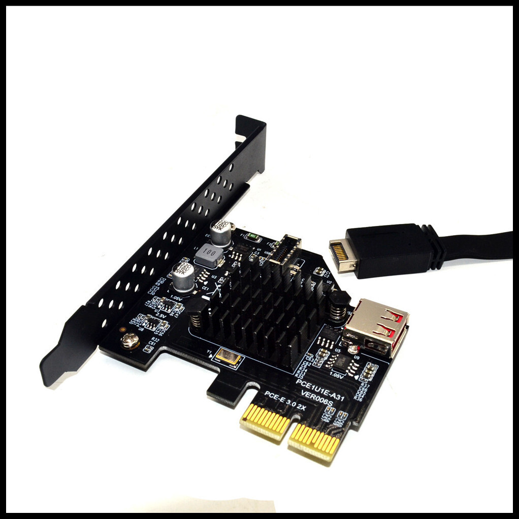 Pci-express 3.0 2x to Type-e USB 3.1 Gen2 10Gbps+USB 2.0 port expansion card