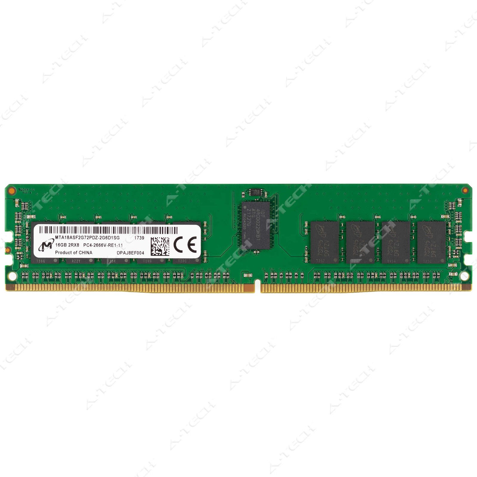 Micron 16GB DDR4 PC4-21300 ECC RDIMM Server Memory RAM (MTA18ASF2G72PDZ-2G6D1)