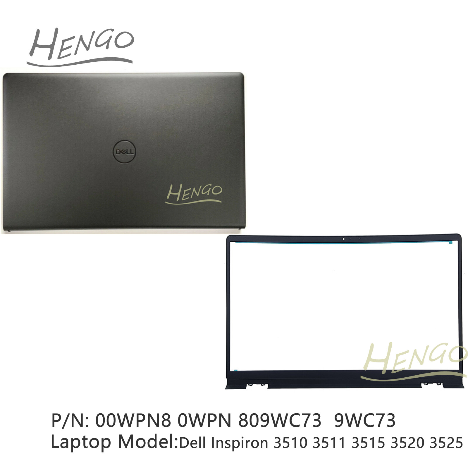 New 00WPN8 09WC73 For Dell Inspiron 3510 3511 3515 3520 3525 LCD REAR LID BEZEL