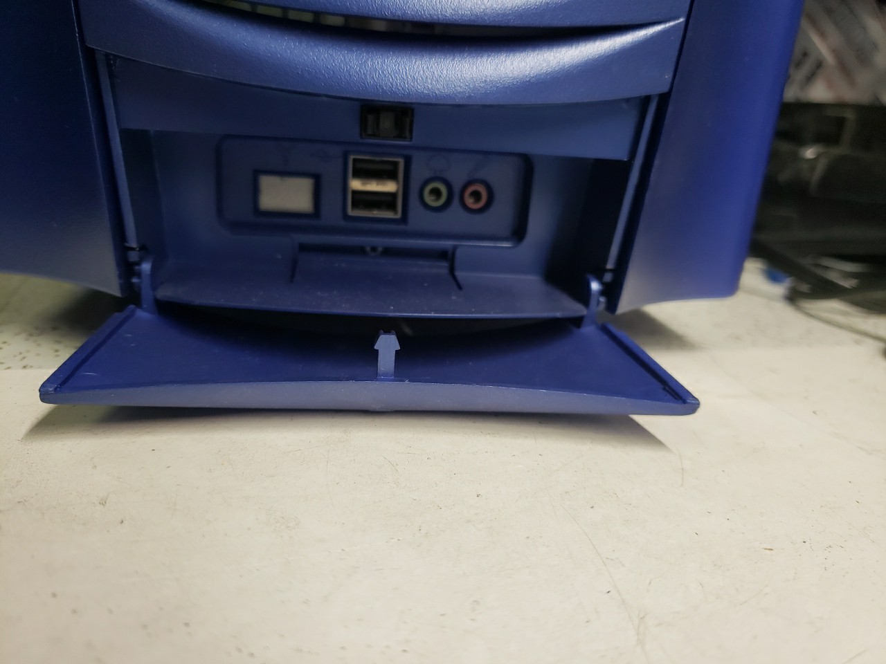 Classic TOWER COMPUTER CASE blue with 300w power supply & extras free ship