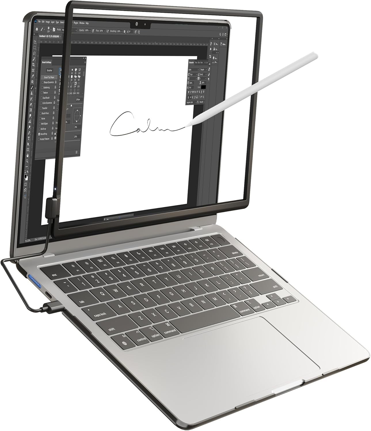Magnetic Touchscreen Frame for MacBook Air 15″, IR Multi-Touch, Plug & Play Styl