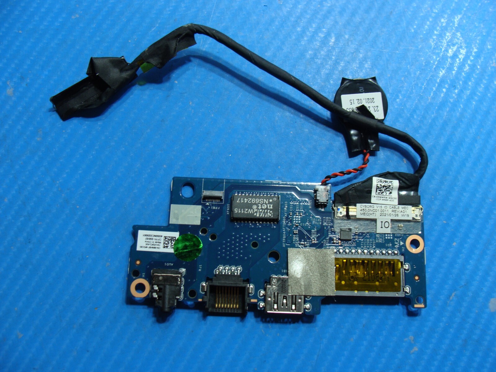 Dell Vostro 15 5510 15.6″ USB Audio SD Card Reader Board w/Cable 6NH0F