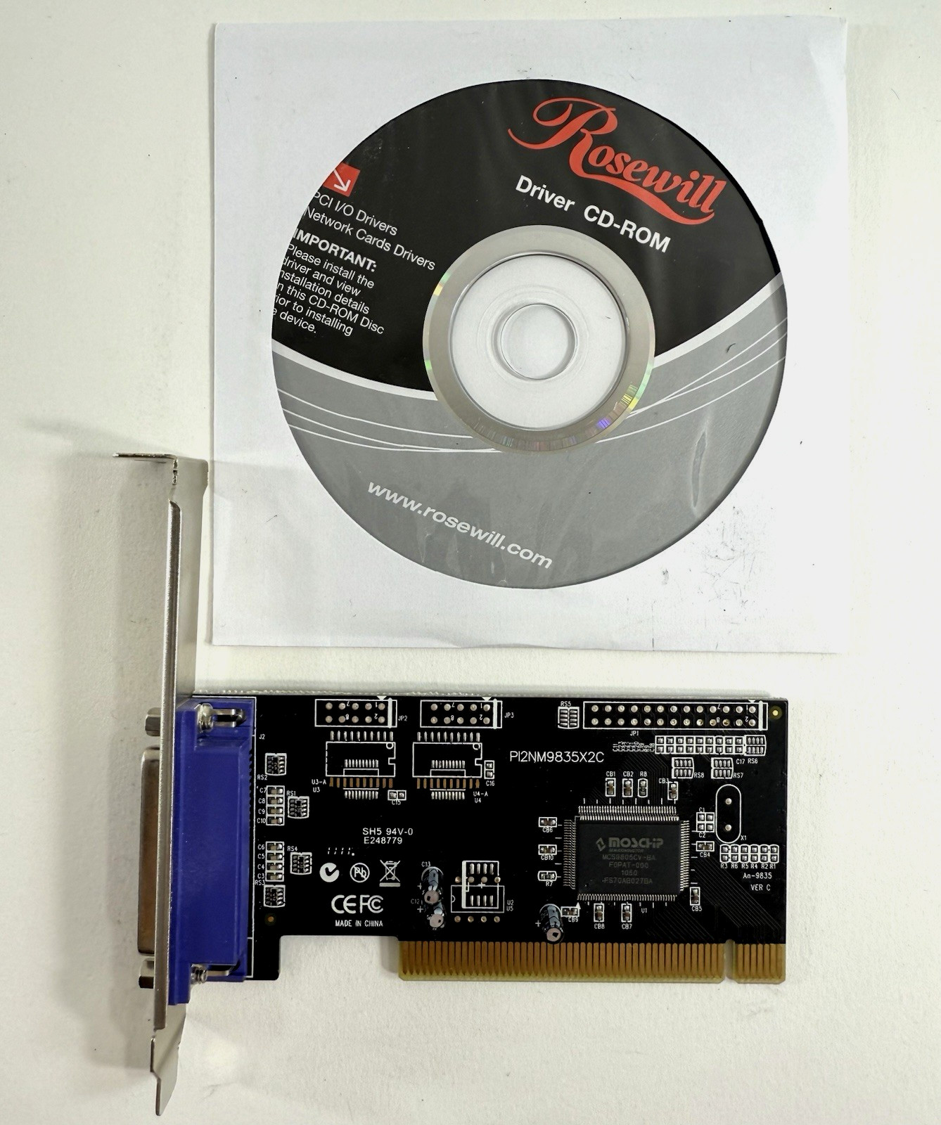 Rosewill PCI Parallel Port DB25 MosChip MCS9835CV – Legacy Printer CNC I/O