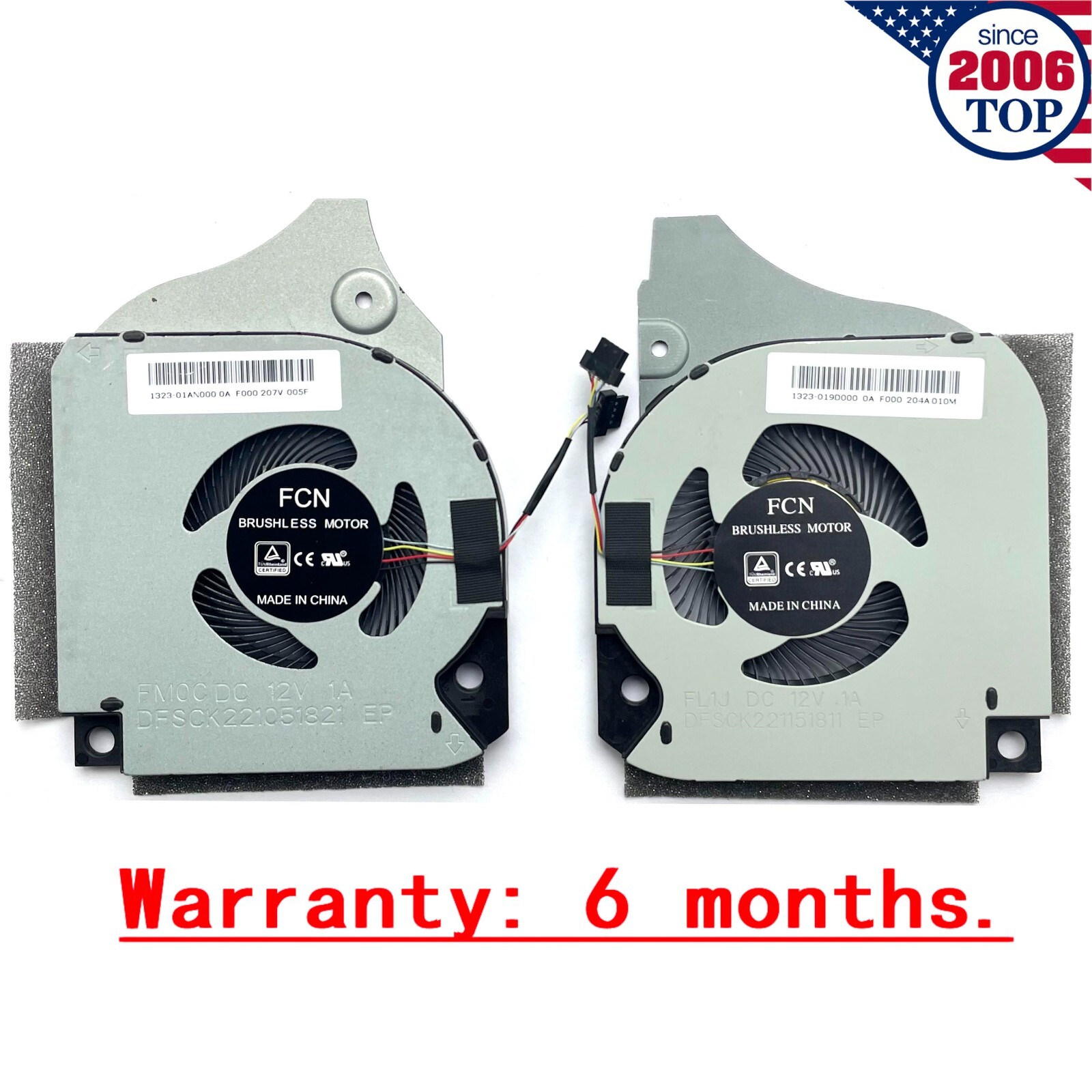 Genuine CPU+GPU Fan for DELL INSPIRON G5-5590 G7-7590 G7-7790 0C04TH 12V