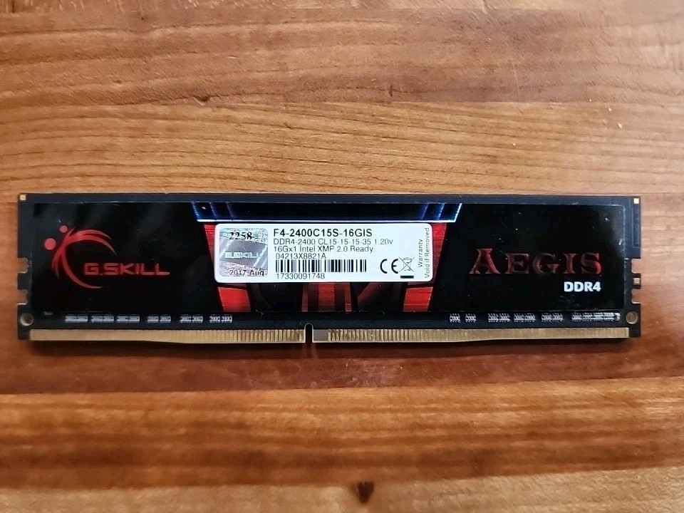 G.SKILL AEGIS Series DDR4 16GB CL15 15 15 35 F4 2400C15S