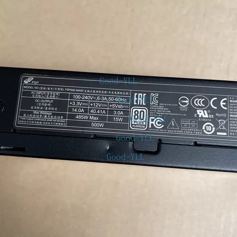 FSP500-30AS Flex 500W Power Supply 100-240V For Intel Ghost Canyon NUC9 Element