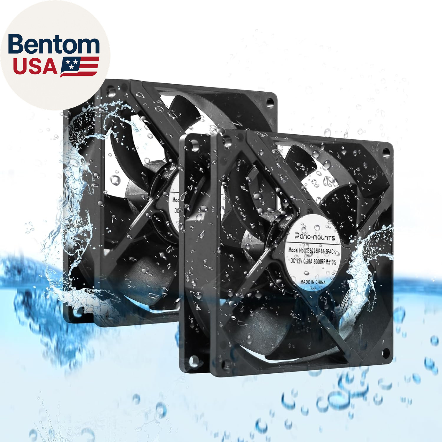 High-Performance 12V 92Mm 92X92X25Mm Dual Ball IP68 Waterproof Cooling Fan – 300