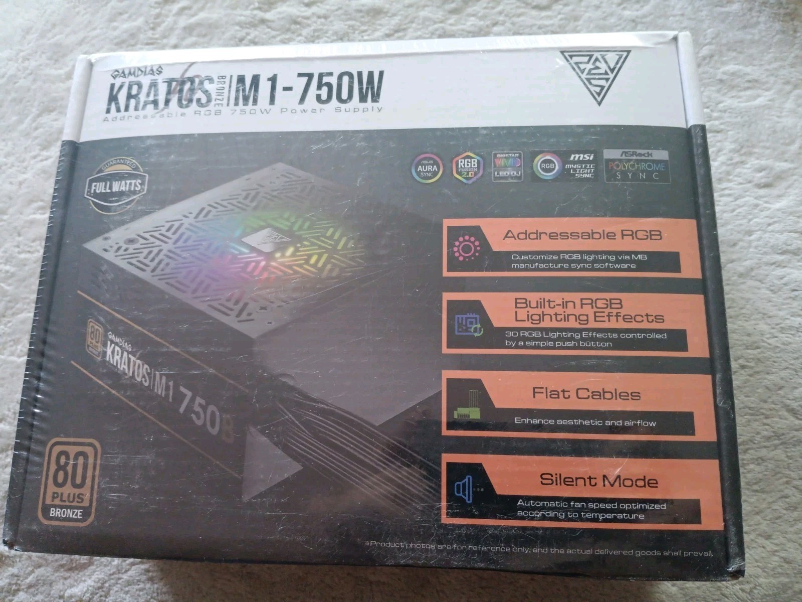 GAMDIAS KRATOS M1-750W Addressable RGB ATX 750W Power Supply Sealed