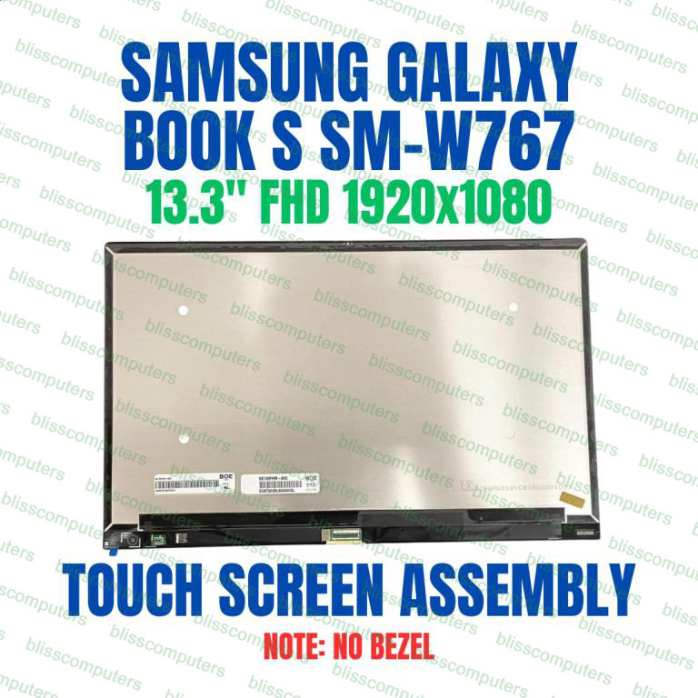 13.3″ Samsung Galaxy Book S NP767XCM BA96-07744A LCD Touch Screen Assembly