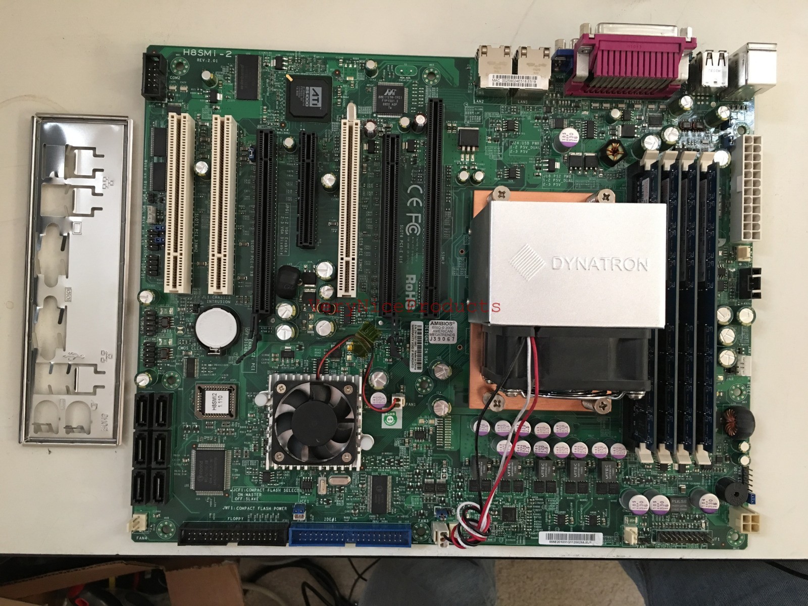 Supermicro H8SMI-2 Rev 2.01 ATX motherboard w/AMD Opteron 1385 2.7GHz 16GB DDR2