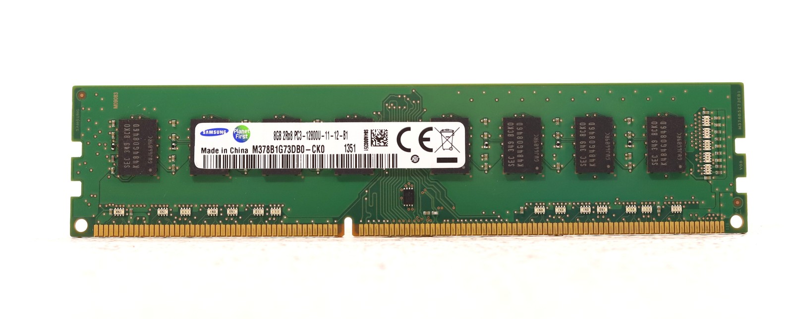 Samsung 8GB 2Rx8 PC3-12800U-11-12-B1 Non-ECC Unbuffered Memory M378B1G73DB0-CK0