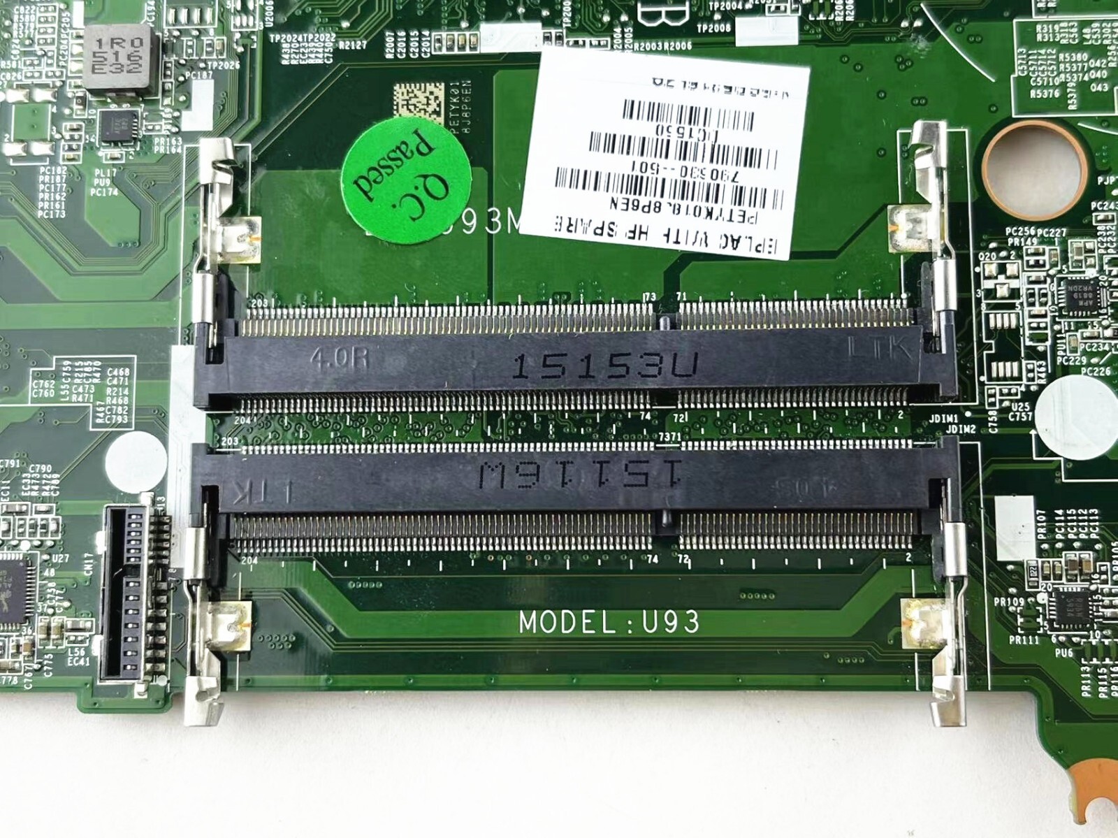 790630-501 for HP 15-F AMD A6-5200 CPU Laptop Motherboard DA0U93MB6D2 790630-001