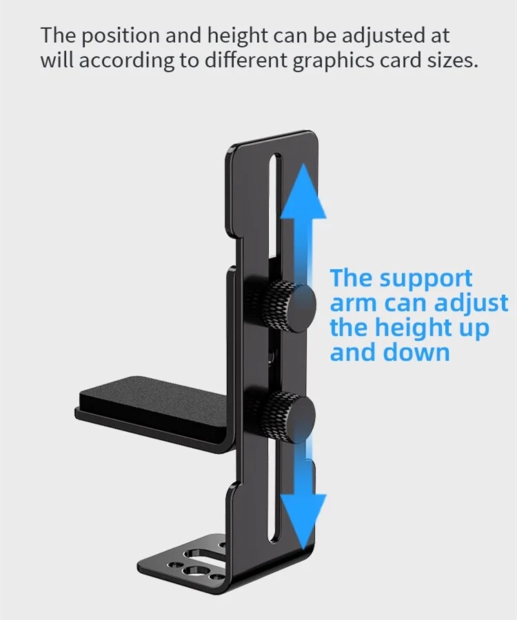 Adjustable GPU Card Holder Metal Graphics Card Bracket for Desktop PC Accessory