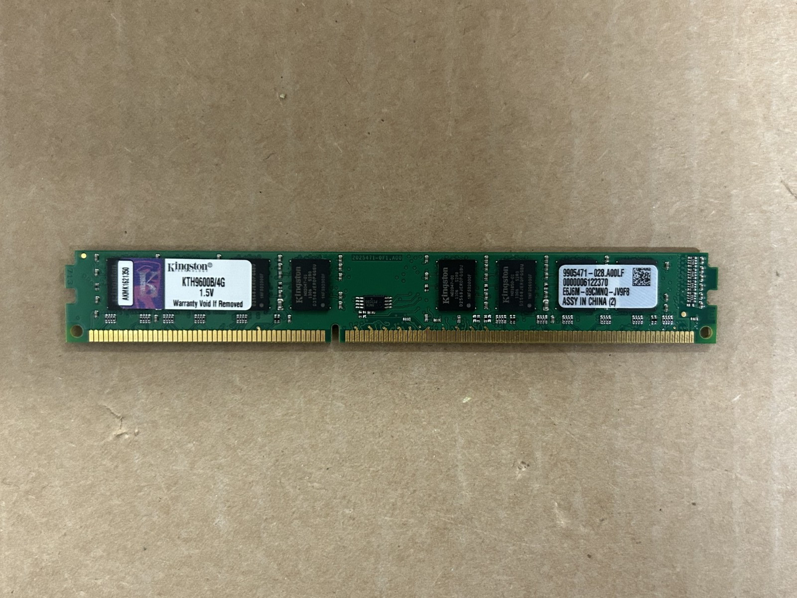 4GB PC RAM Kingston PC3 – 10600 DDR3 KTH9600b/4g Low Profile