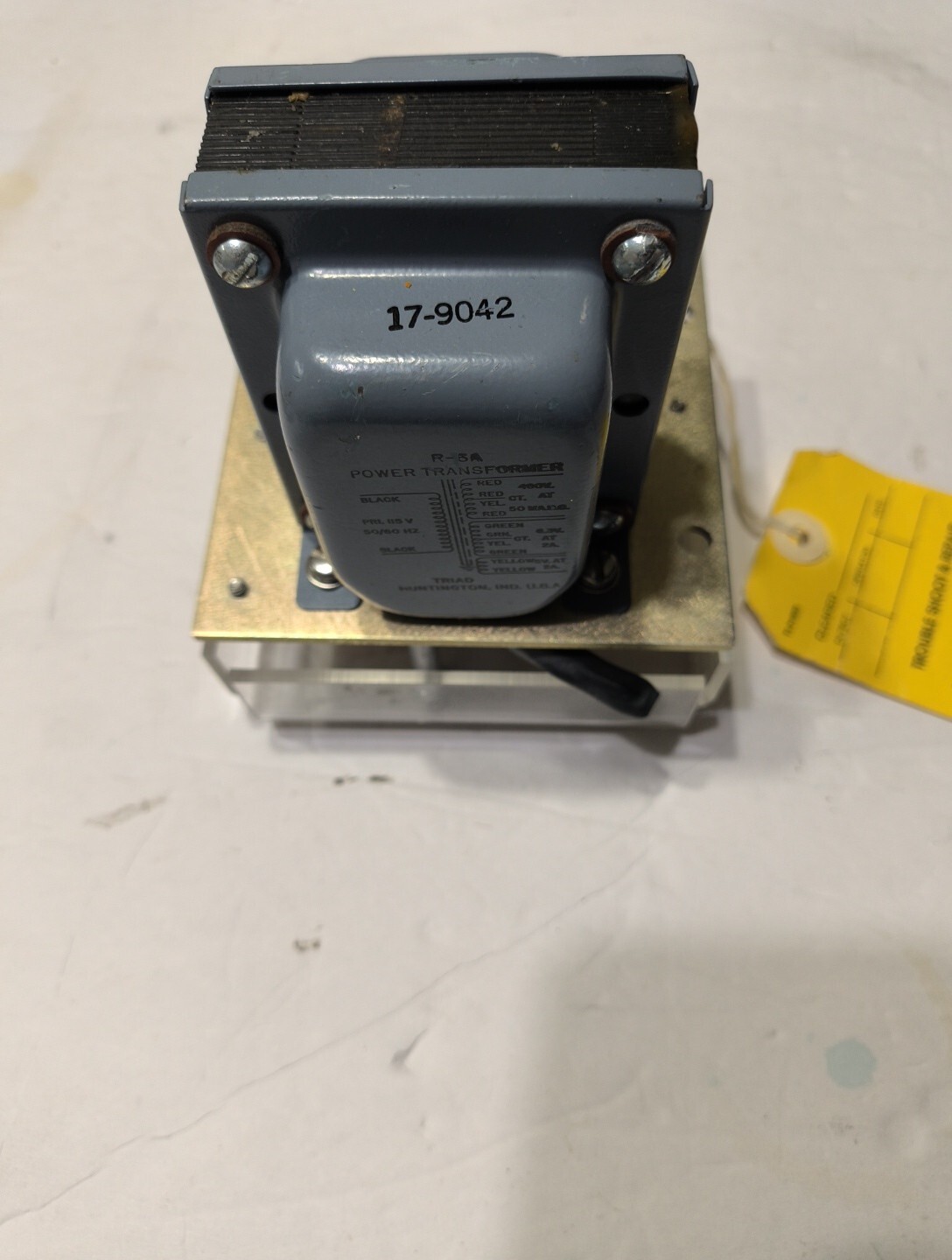 TRIAD 17-9042 FILAMENT TRANSFORMER 115V 60HZ 888-35-000 Asy Used